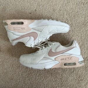 Authentic Nike Women's Air Max Sneakers - White and Light Pink